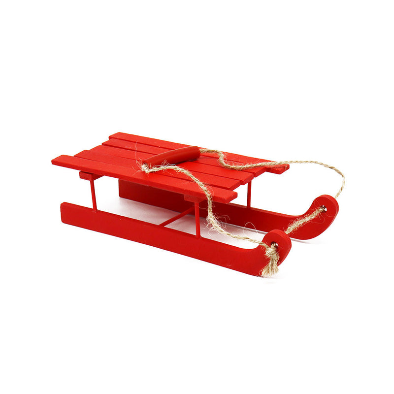 Elf Red Wooden Sleigh