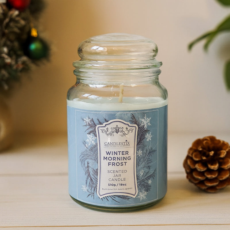 18Oz Scented Jar Candle Winter Morning Frost 510g