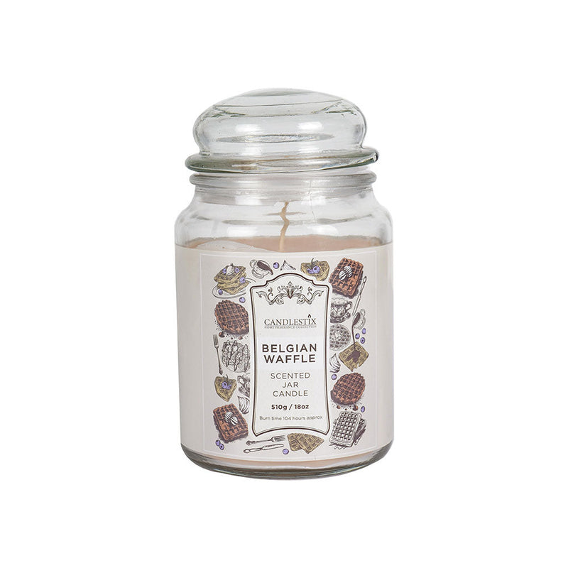 18Oz Scented Jar Candle Belgian Waffles