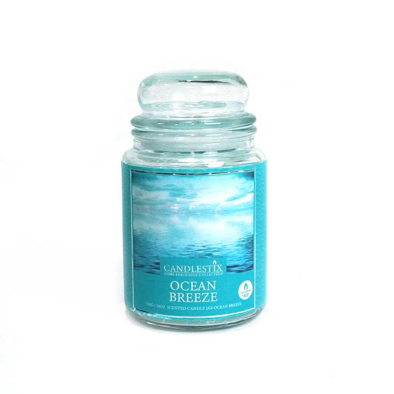 18Oz Scented Jar Candle Ocean Breeze