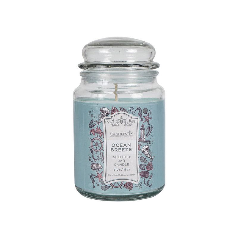 18Oz Scented Jar Candle Ocean Breeze