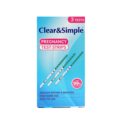 Clear & Simple Pregancy Test Strip 3Pack