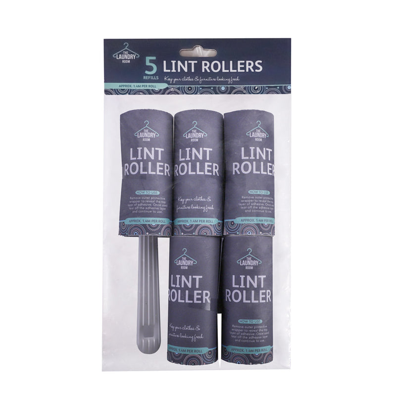 Lint Roller With 5 Sticky Refills Rolls