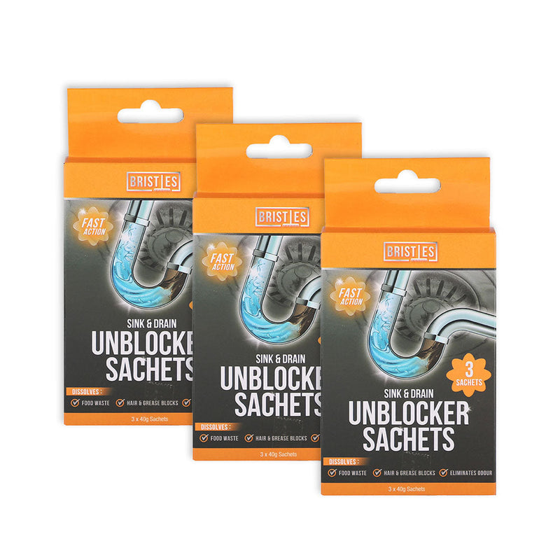 Sink & Drain Unblocker Sachets 3PK