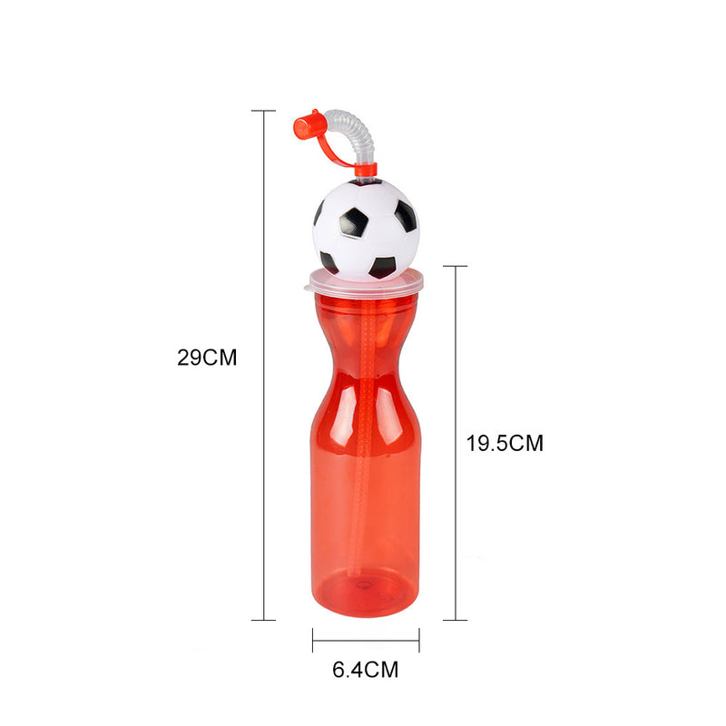 Kids Character Bottle With Straw