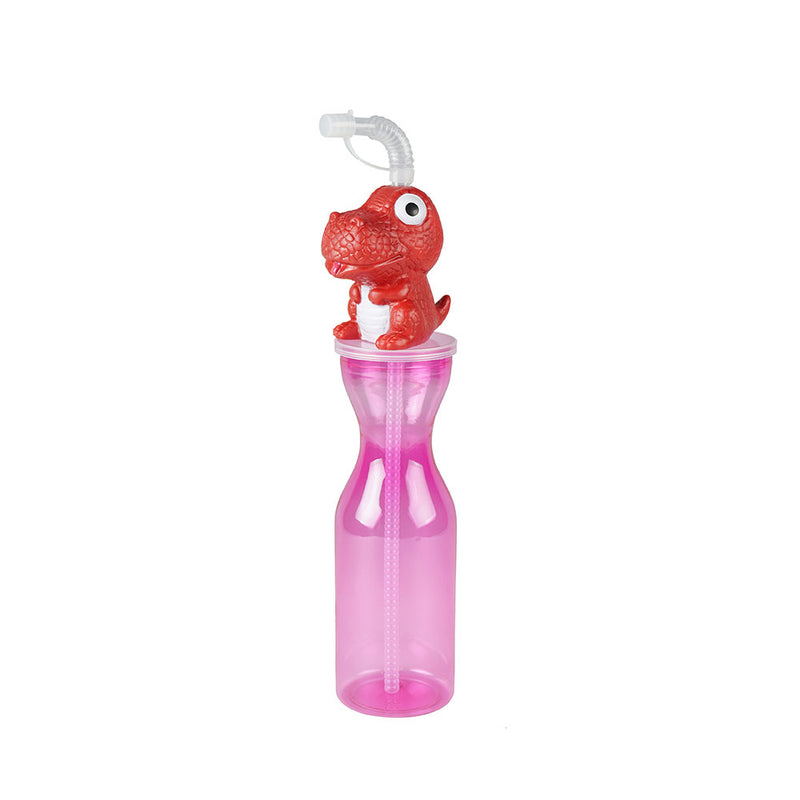 Kids Character Bottle With Straw