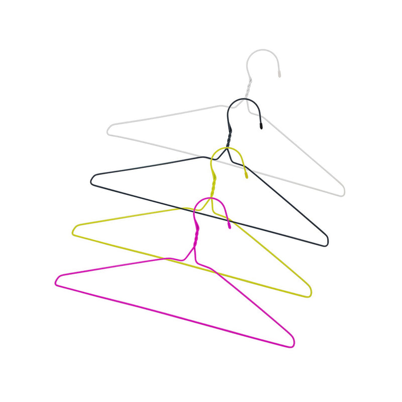 Coloured Light Weight Wire Laundry Hanger 12PK