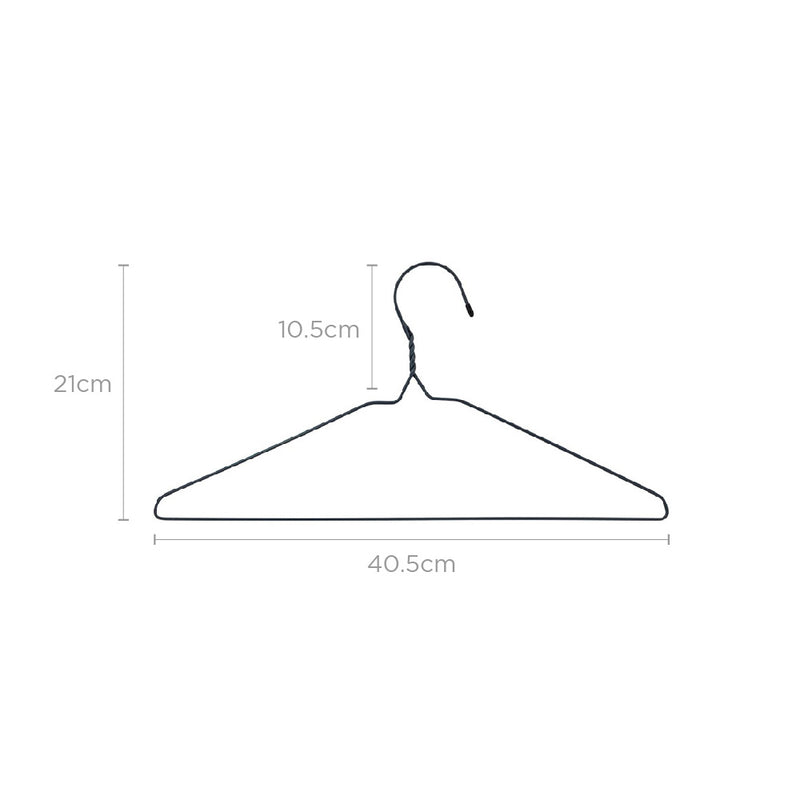 Coloured Light Weight Wire Laundry Hanger 12PK