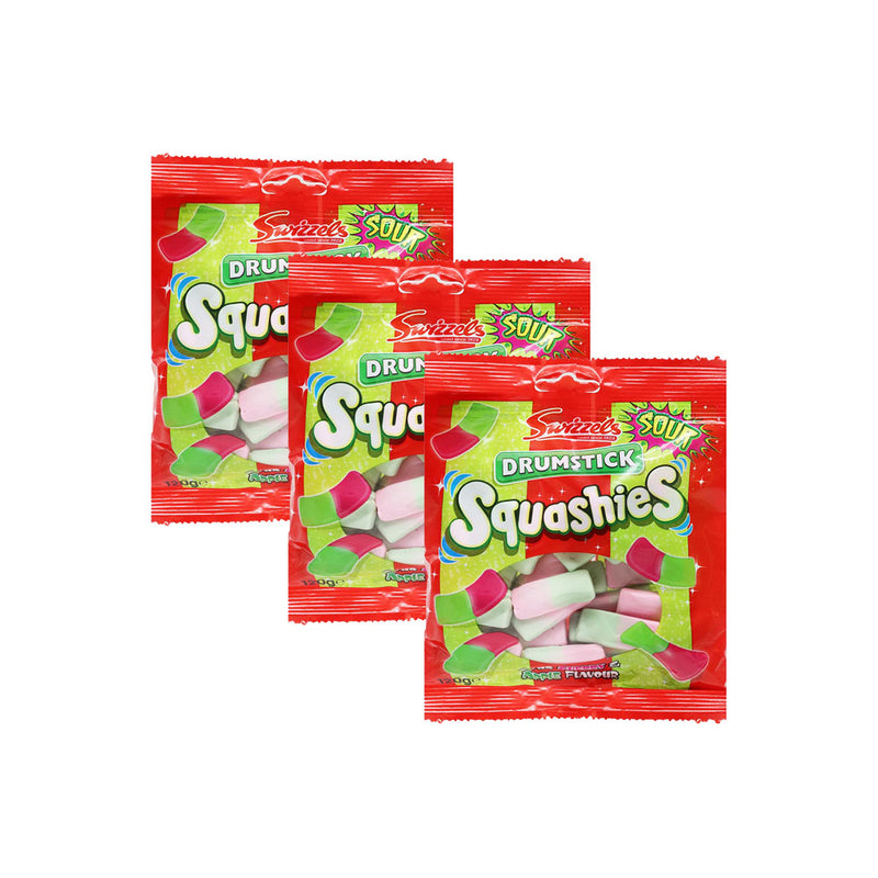 Swizzels Drumstick Squashies Sour Cherry & Apple 120g x 3Pack