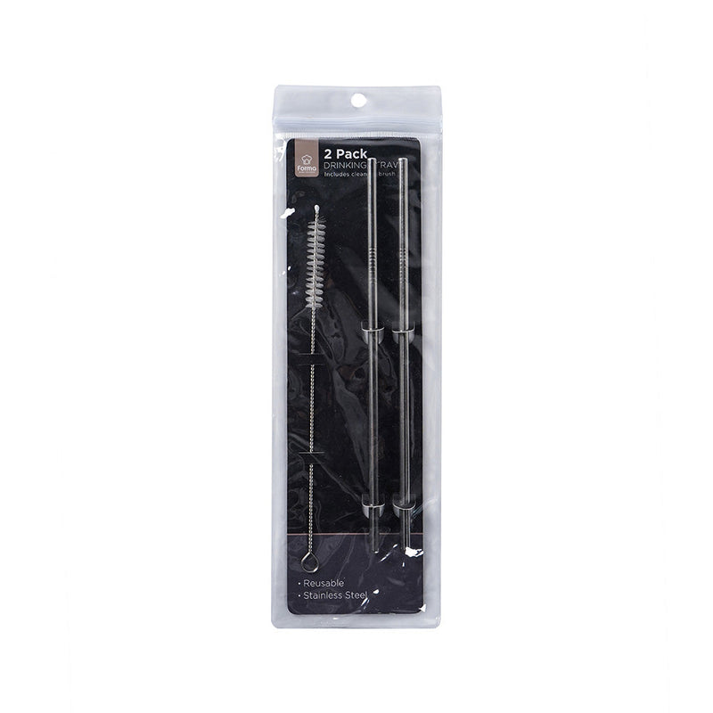 Reusable Stainless Steel Drinking Straw With Straw Brush