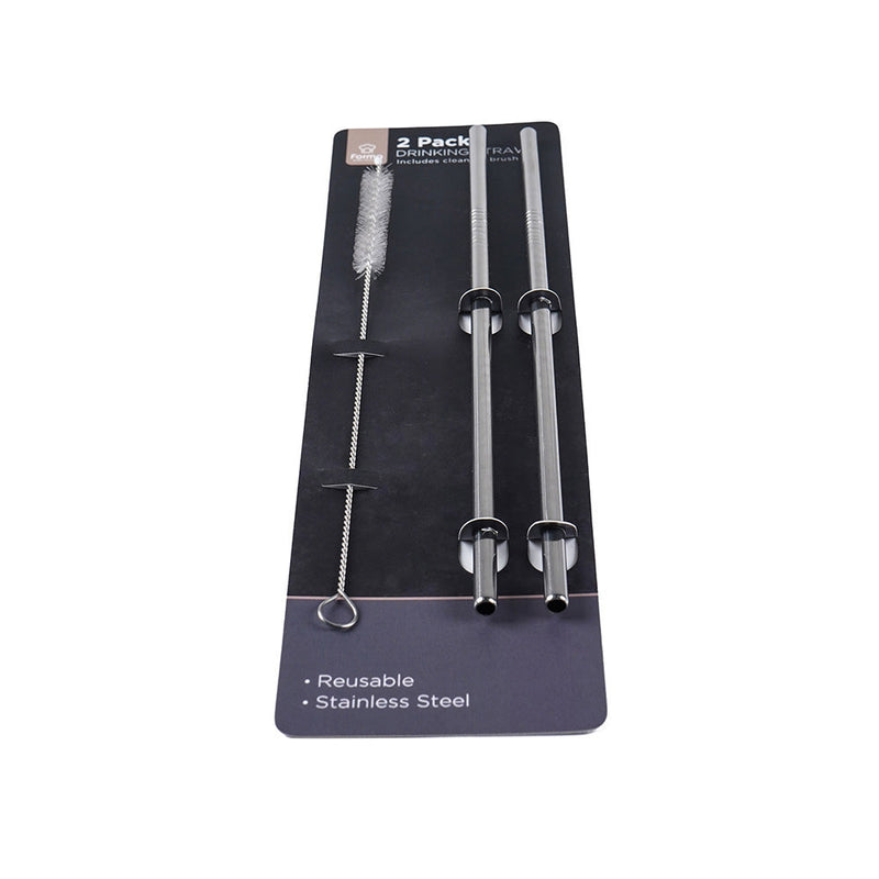 Reusable Stainless Steel Drinking Straw With Straw Brush