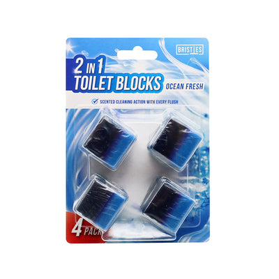 2In1 Toilet Blocks Cube Ocean Fresh 4Pack x 3PK