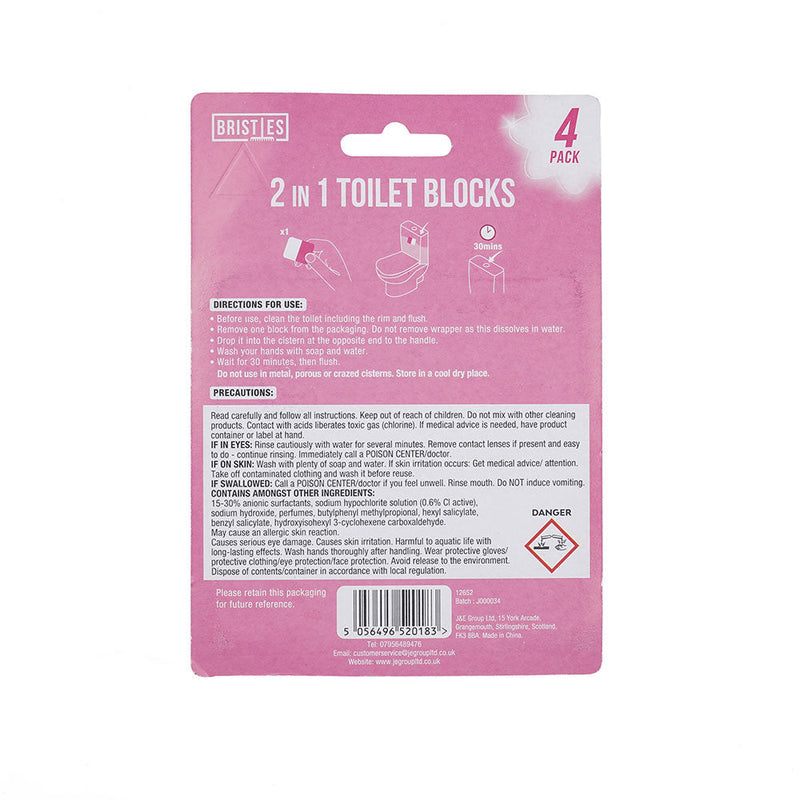 2In1 Toilet Blocks Cube Cherry Blossom 4Pack x 3PK