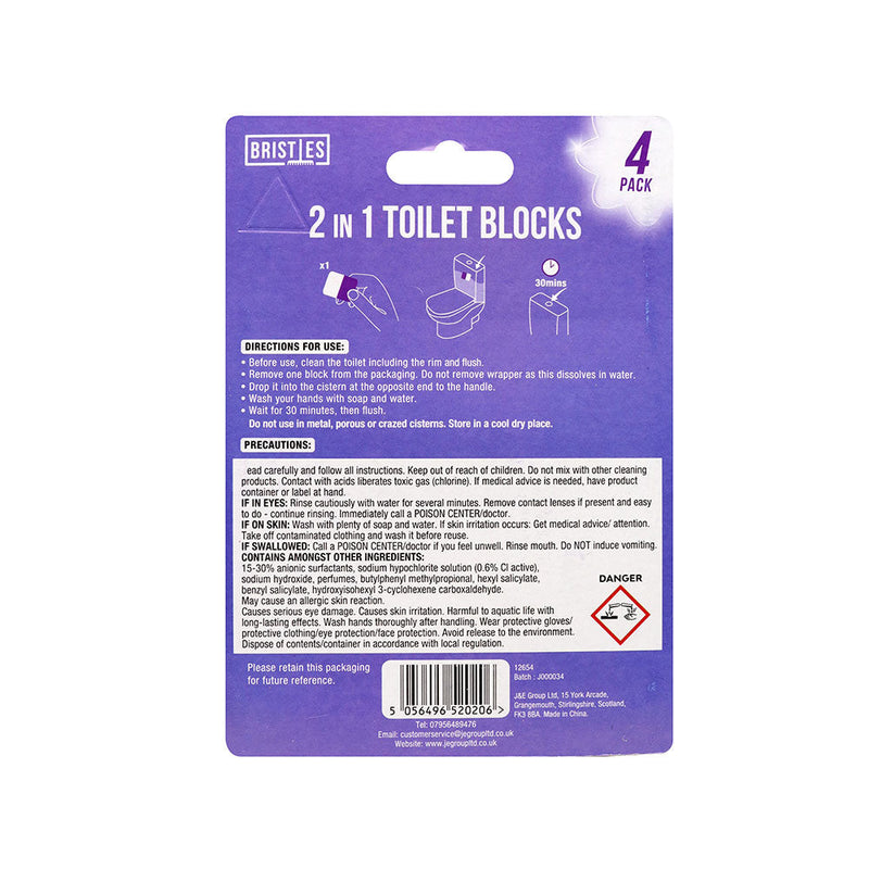 2In1 Toilet Blocks Cube Lavender Haze 4Pack x 3PK