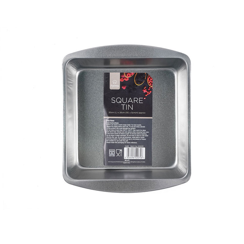 Square Cake Tin Non Stick 20cmx20cmx5cm