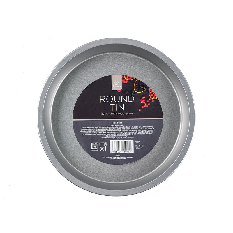 Round Pie Tin 20cmx3.5cm