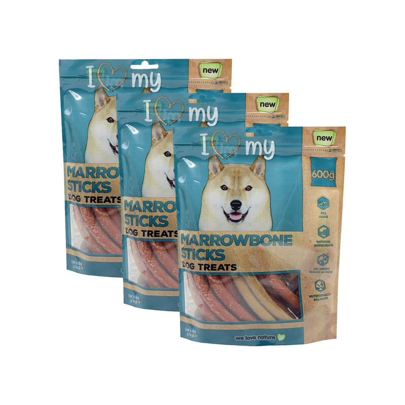 Marrowbone Meaty Dog Sticks 600g x 3Pack