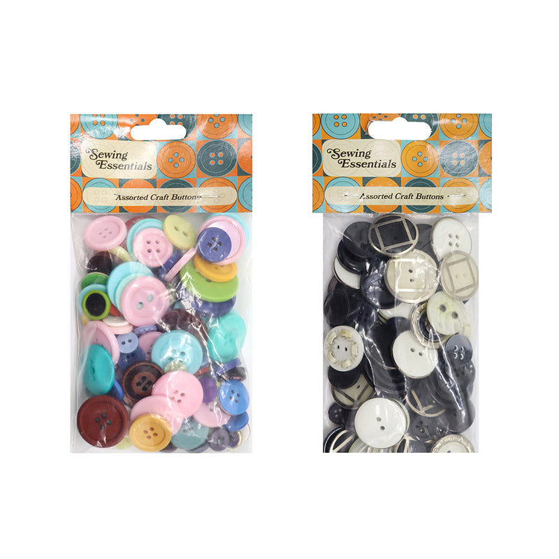 Craft Buttons Assorted 100g
