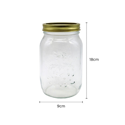 Mason Storage Glass Jar 1L