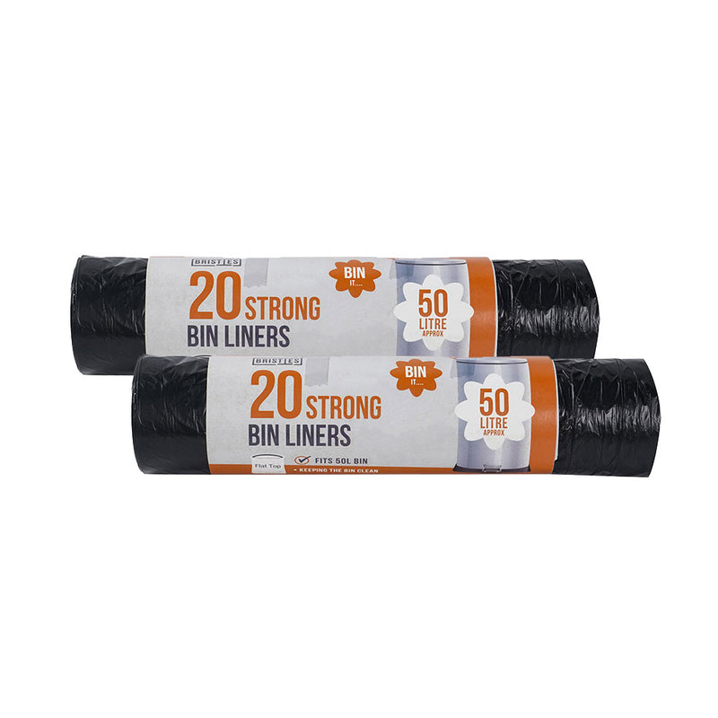 Black Bin Liners 50L 20S