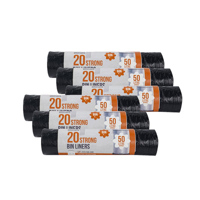 Black Bin Liners 50L 20S