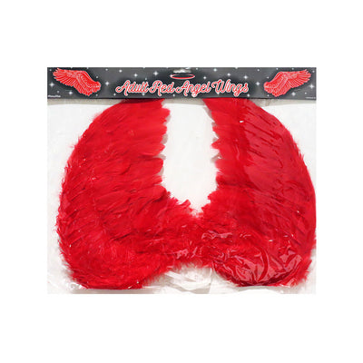 Adult Red Angel Feather Wings