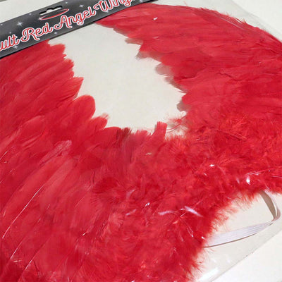 Adult Red Angel Feather Wings