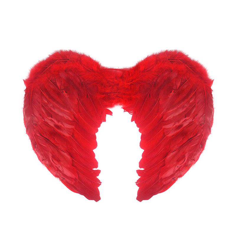 Adult Red Angel Feather Wings