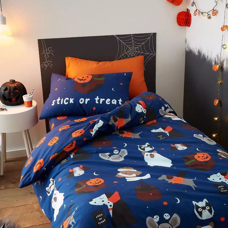 Kids Bedding Halloween Dogs Junior Duvet Covers Set
