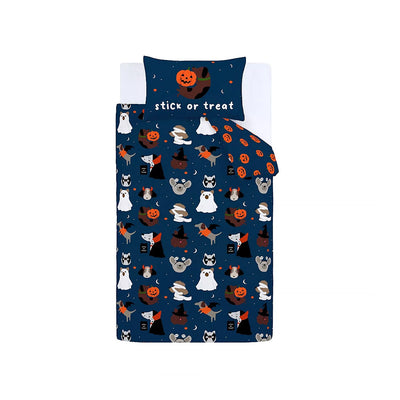 Kids Bedding Halloween Dogs Junior Duvet Covers Set