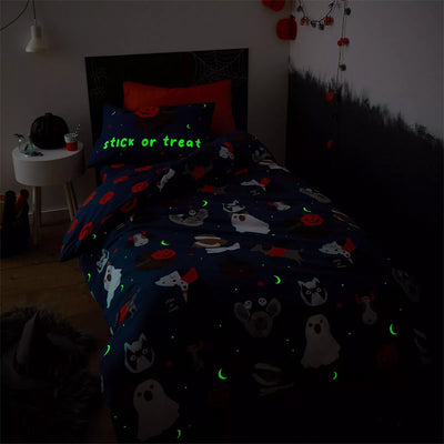 Kids Bedding Halloween Dogs Junior Duvet Covers Set