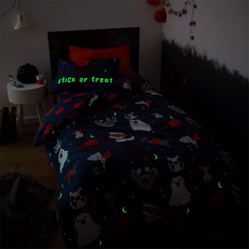Kids Bedding Halloween Dogs Junior Duvet Covers Set
