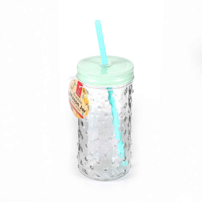 Bubble Mason Jar with Straw