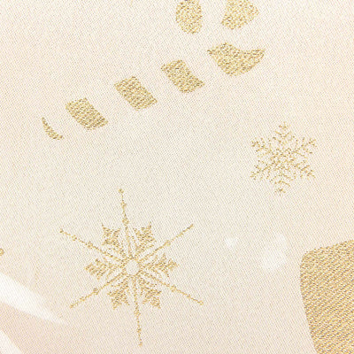 Christmas Tablecloth Sparkling Snowflake Red/Cream