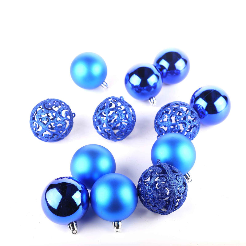12 Piece Assorted Balls (6cm) - Royal Blue
