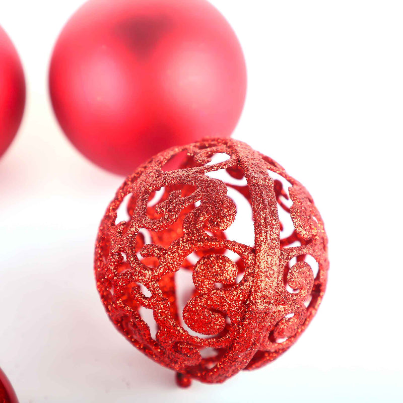 12 Piece Assorted Baubles Ornaments (6cm)