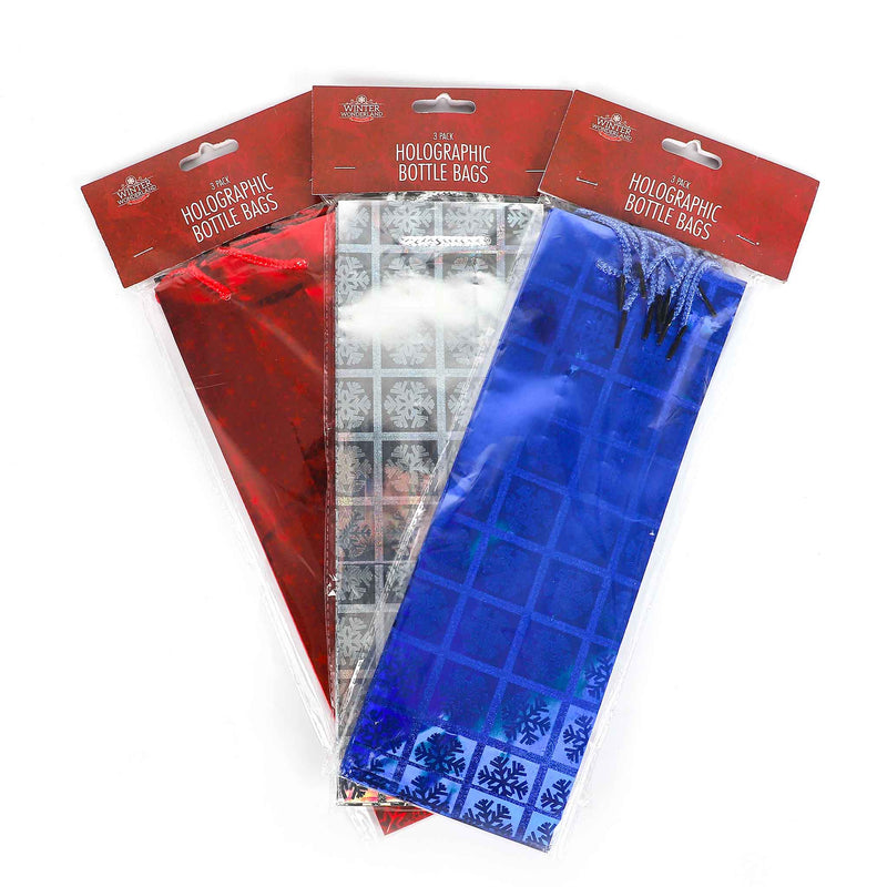 Bottle Bag 3PK - Silver&Red&Blue