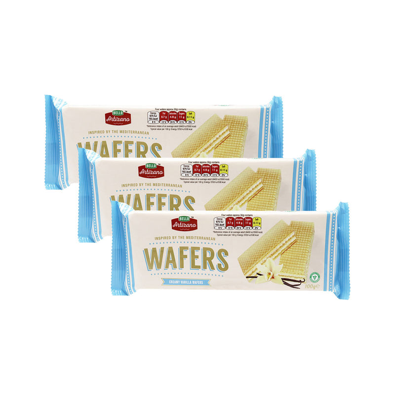 Bello Artizano Creme Vanilla Wafers 100g x 3Pack