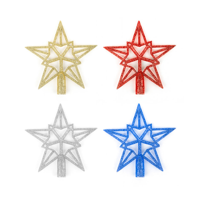 Basic Glitter Tree Topper 20cm