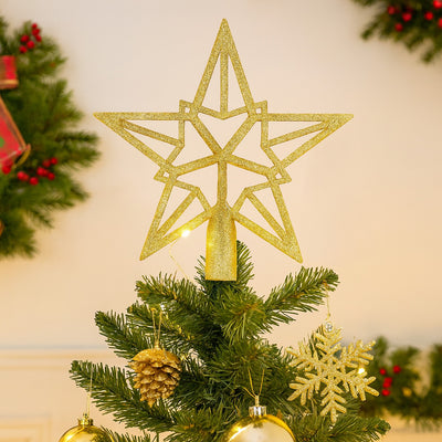 Basic Glitter Tree Topper 20cm