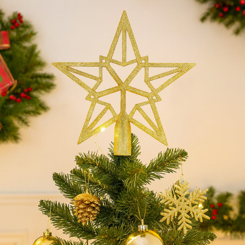 Basic Glitter Tree Topper 20cm