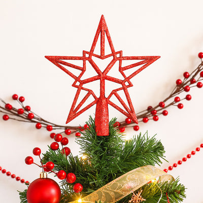 Basic Glitter Tree Topper 20cm