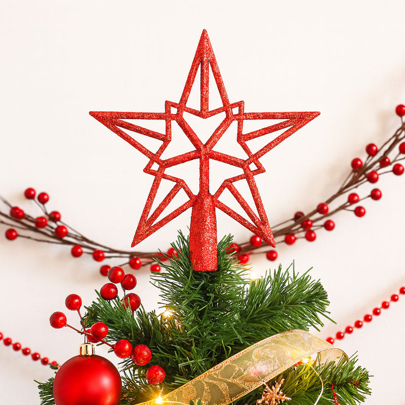 Basic Glitter Tree Topper 20cm