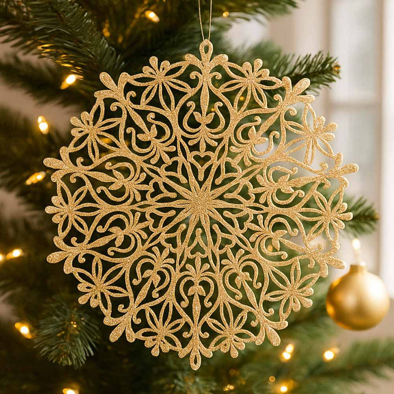 Sparkling Glitter Snowflake Ornament 39CM