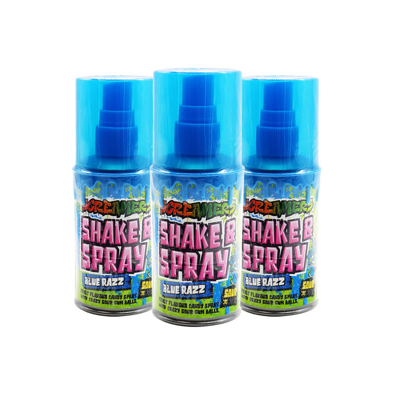 Zed Candy Screamers Shake & Spray Blue Razz 60ML x 3Pack
