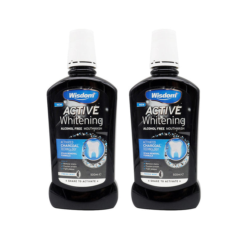 Wisdom Active Whitening Charcoal Mouthwash 500ML