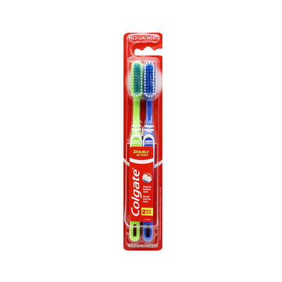 Colgate Double Action Toothbrush Medium 2PK