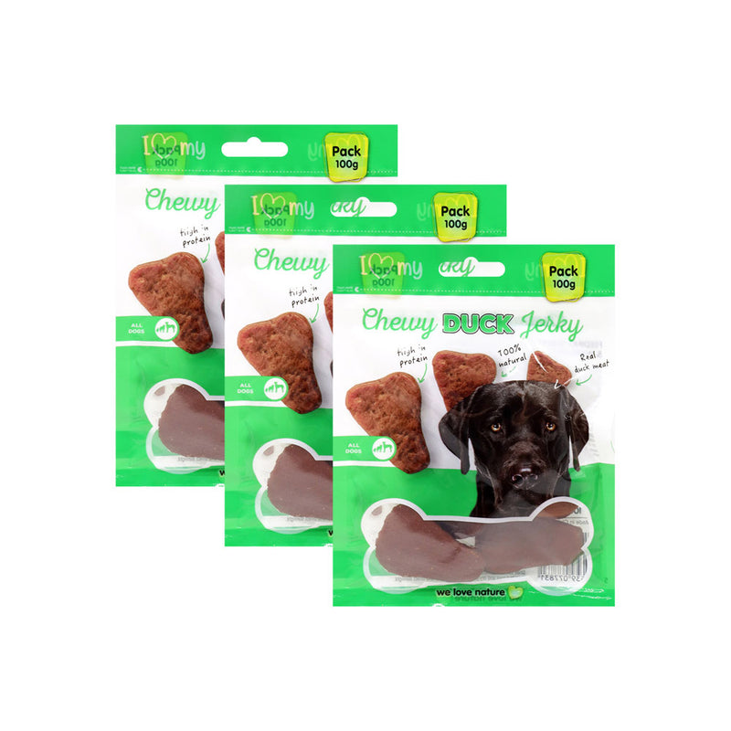 Chewy Duck Jerky Dog Treat 100g x 3Pack
