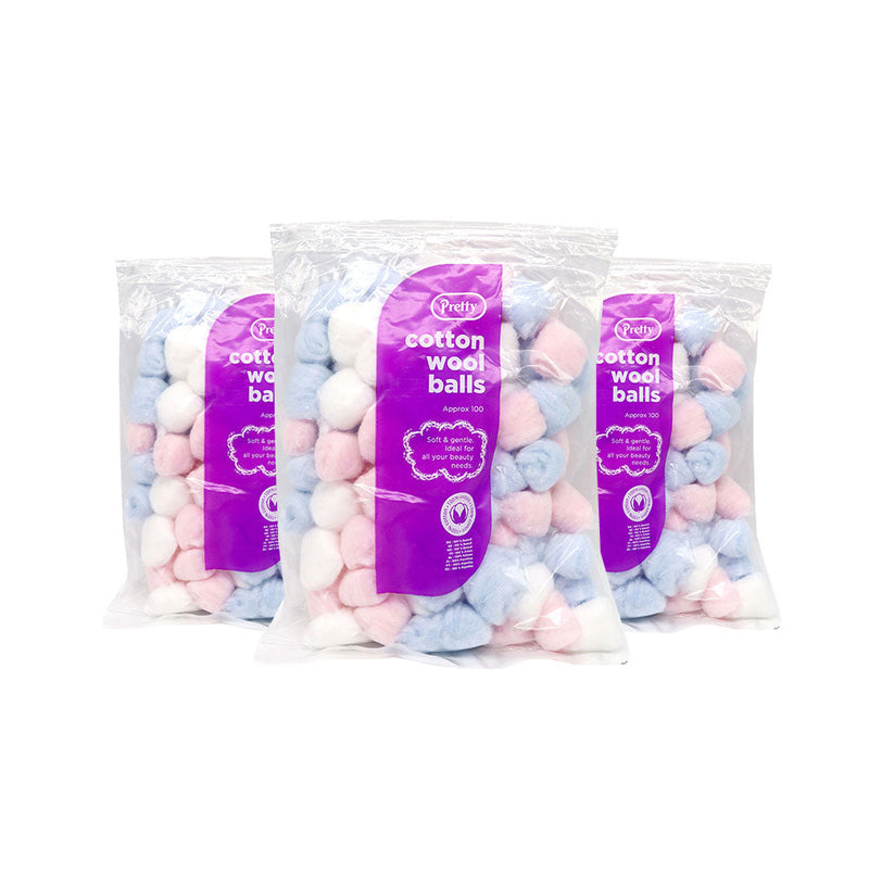 Pretty Cotton Wool Colour Balls 100PCS