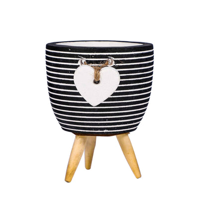 Striped Planter Decoration 9cm x 12cm